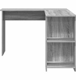 VidaXL Hoekbureau met opslageenheid Grijs Sonoma 140 x 113.5 x 75 cm