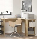 VidaXL Hoekbureau met opslageenheid Sonoma eiken 140 x 113.5 x 75 cm