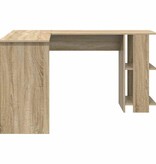 VidaXL Hoekbureau met opslageenheid Sonoma eiken 140 x 113.5 x 75 cm