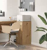 VidaXL Dressoir artisanaal eikenkleurig 38 x 34,5 x 75 cm Bewerkt hout