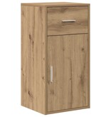 VidaXL Dressoir artisanaal eikenkleurig 38 x 34,5 x 75 cm Bewerkt hout