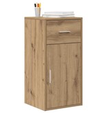 VidaXL Dressoir artisanaal eikenkleurig 38 x 34,5 x 75 cm Bewerkt hout