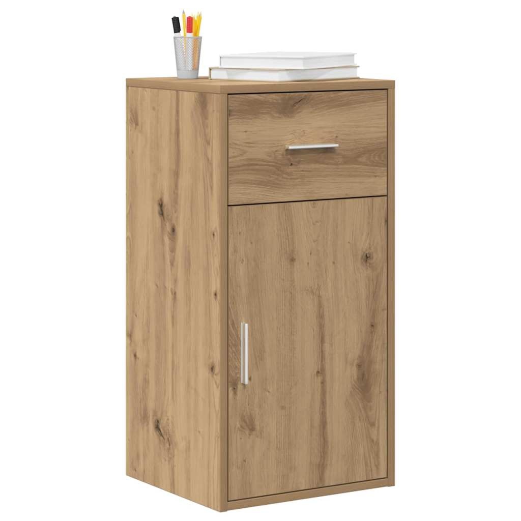 VidaXL Dressoir artisanaal eikenkleurig 38 x 34,5 x 75 cm Bewerkt hout