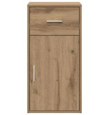 VidaXL Dressoir artisanaal eikenkleurig 38 x 34,5 x 75 cm Bewerkt hout
