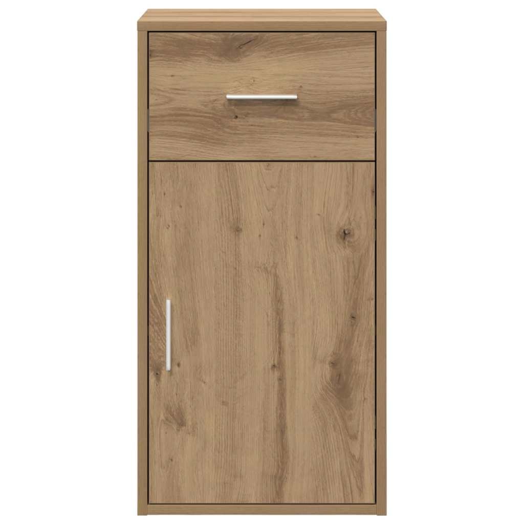 VidaXL Dressoir artisanaal eikenkleurig 38 x 34,5 x 75 cm Bewerkt hout