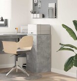 VidaXL Dressoir met lade Betongrijs 38 x 34,5 x 75 cm Bewerkt hout