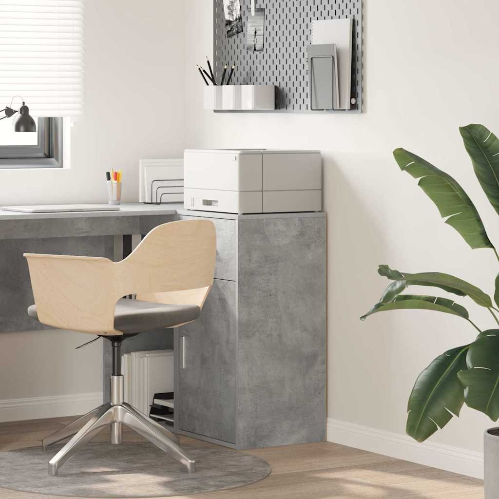 VidaXL Dressoir met lade Betongrijs 38 x 34,5 x 75 cm Bewerkt hout