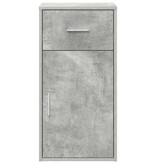 VidaXL Dressoir met lade Betongrijs 38 x 34,5 x 75 cm Bewerkt hout