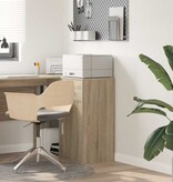 VidaXL Dressoir met lade Sonoma eiken 38 x 34,5 x 75 cm Bewerkt hout