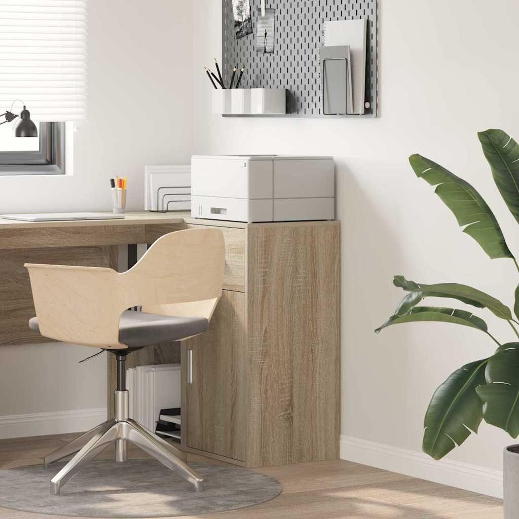 VidaXL Dressoir met lade Sonoma eiken 38 x 34,5 x 75 cm Bewerkt hout