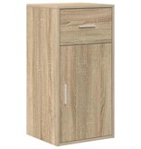 VidaXL Dressoir met lade Sonoma eiken 38 x 34,5 x 75 cm Bewerkt hout
