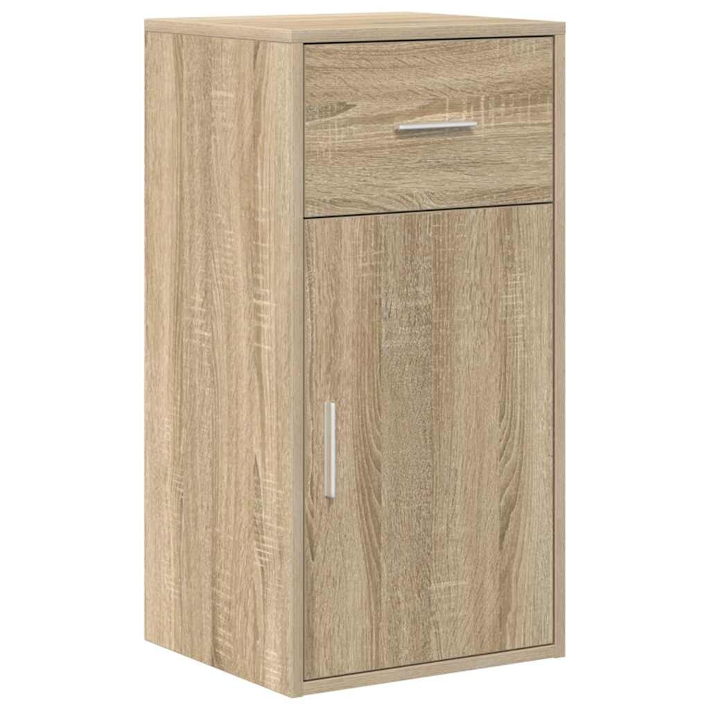 VidaXL Dressoir met lade Sonoma eiken 38 x 34,5 x 75 cm Bewerkt hout