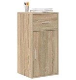 VidaXL Dressoir met lade Sonoma eiken 38 x 34,5 x 75 cm Bewerkt hout