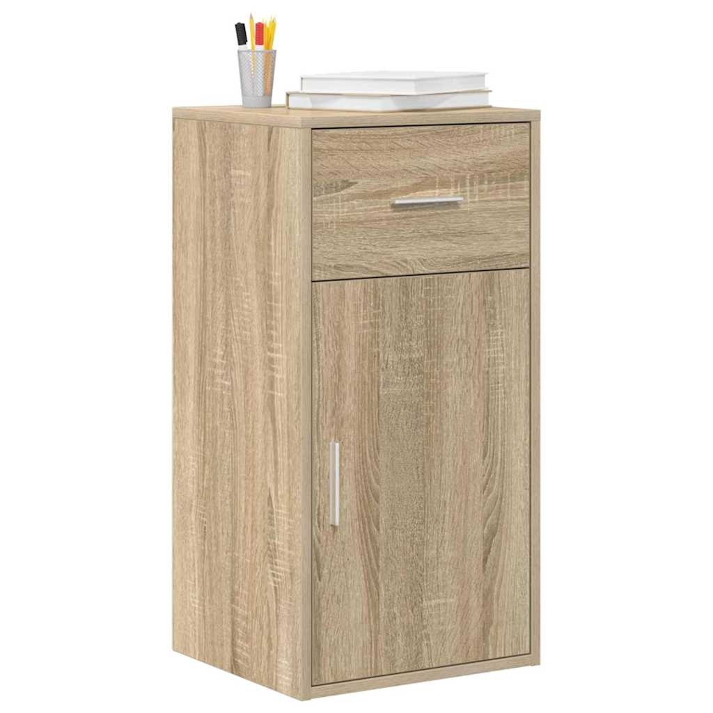 VidaXL Dressoir met lade Sonoma eiken 38 x 34,5 x 75 cm Bewerkt hout