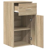 VidaXL Dressoir met lade Sonoma eiken 38 x 34,5 x 75 cm Bewerkt hout