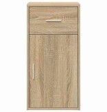 VidaXL Dressoir met lade Sonoma eiken 38 x 34,5 x 75 cm Bewerkt hout