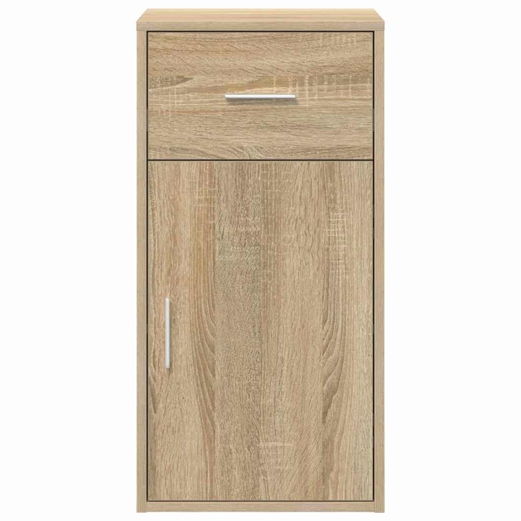 VidaXL Dressoir met lade Sonoma eiken 38 x 34,5 x 75 cm Bewerkt hout