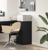 VidaXL Dressoir met lade Zwart eiken 38 x 34,5 x 75 cm Bewerkt hout