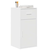 VidaXL Dressoir met lade Wit 38 x 34,5 x 75 cm Bewerkt hout