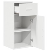 VidaXL Dressoir met lade Wit 38 x 34,5 x 75 cm Bewerkt hout