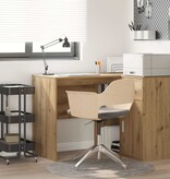 VidaXL Bureau artisanaal eikenkleurig 102 x 50 x 75 cm Bewerkt hout