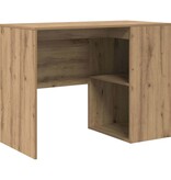 VidaXL Bureau artisanaal eikenkleurig 102 x 50 x 75 cm Bewerkt hout