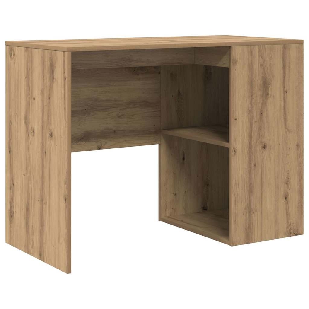 VidaXL Bureau artisanaal eikenkleurig 102 x 50 x 75 cm Bewerkt hout