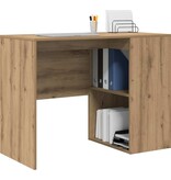 VidaXL Bureau artisanaal eikenkleurig 102 x 50 x 75 cm Bewerkt hout