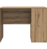 VidaXL Bureau artisanaal eikenkleurig 102 x 50 x 75 cm Bewerkt hout