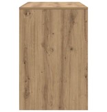 VidaXL Bureau artisanaal eikenkleurig 102 x 50 x 75 cm Bewerkt hout