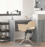 VidaXL Bureau met plank Grijs Sonoma 102 x 50 x 75 cm Bewerkt hout