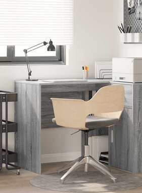 VidaXL Bureau met plank Grijs Sonoma 102 x 50 x 75 cm Bewerkt hout