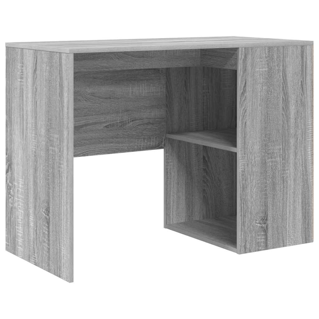 VidaXL Bureau met plank Grijs Sonoma 102 x 50 x 75 cm Bewerkt hout