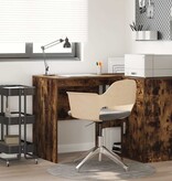VidaXL Bureau met plank Gerookt eiken 102 x 50 x 75 cm Bewerkt hout