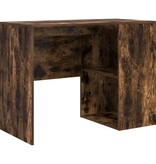 VidaXL Bureau met plank Gerookt eiken 102 x 50 x 75 cm Bewerkt hout