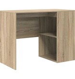 VidaXL Bureau met plank Sonoma eiken 102 x 50 x 75 cm Bewerkt hout