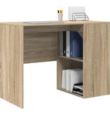 VidaXL Bureau met plank Sonoma eiken 102 x 50 x 75 cm Bewerkt hout