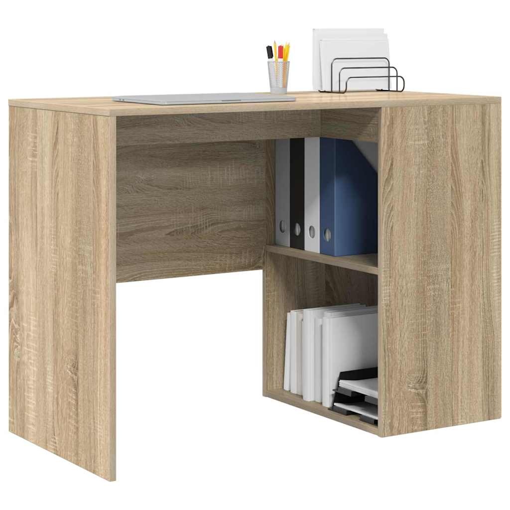 VidaXL Bureau met plank Sonoma eiken 102 x 50 x 75 cm Bewerkt hout