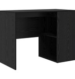 VidaXL Bureau met plank Zwart eiken 102 x 50 x 75 cm Bewerkt hout