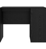 VidaXL Bureau met plank Zwart eiken 102 x 50 x 75 cm Bewerkt hout