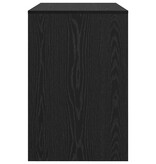 VidaXL Bureau met plank Zwart eiken 102 x 50 x 75 cm Bewerkt hout