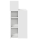 VidaXL Bureau met opbergruimte Wit 90 x 48 x 101,5 cm Bewerkt hout