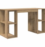 VidaXL Bureau met Opslag artisanaal eikenkleurig 130 x 50,5 x 75 cm