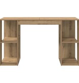 VidaXL Bureau met Opslag artisanaal eikenkleurig 130 x 50,5 x 75 cm