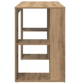 VidaXL Bureau met Opslag artisanaal eikenkleurig 130 x 50,5 x 75 cm