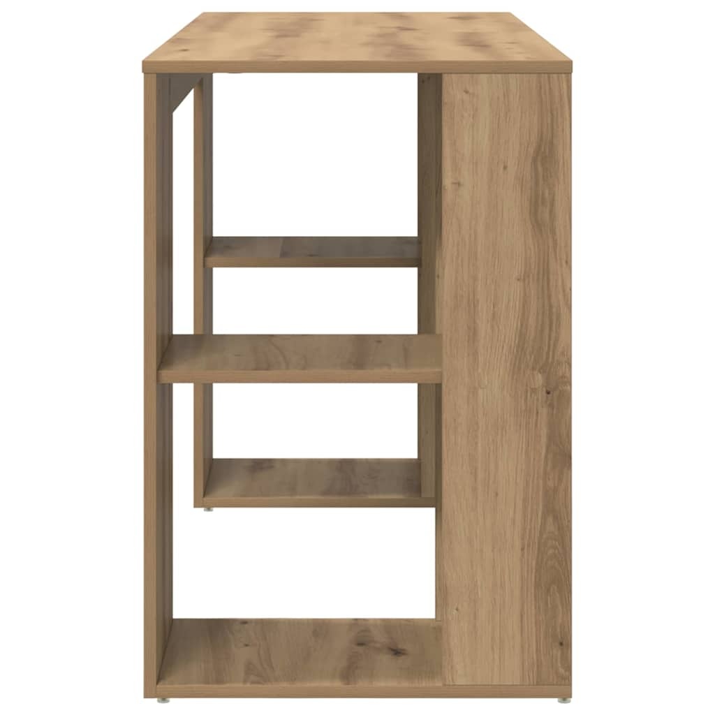 VidaXL Bureau met Opslag artisanaal eikenkleurig 130 x 50,5 x 75 cm