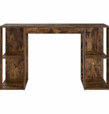 VidaXL Bureau met Opslag Gerookt eiken 130 x 50,5 x 75 cm Bewerkt hout