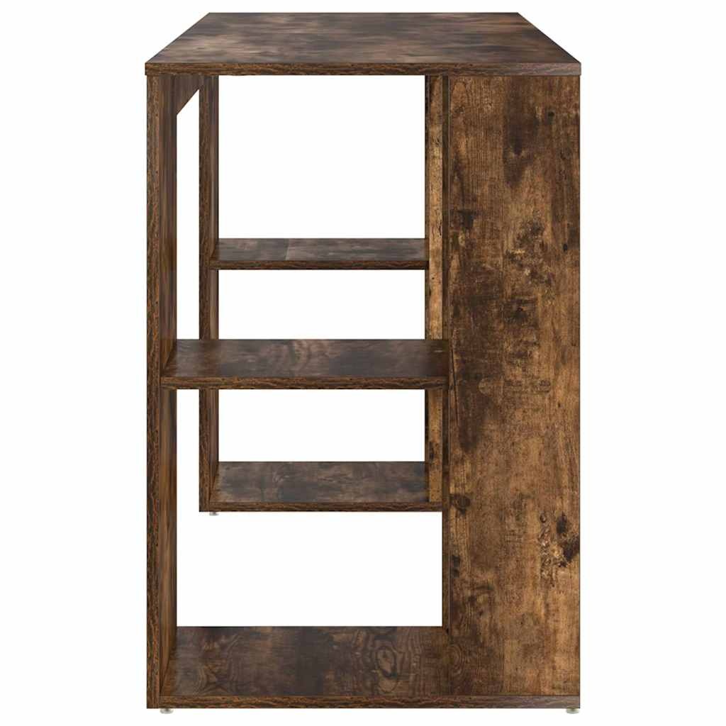 VidaXL Bureau met Opslag Gerookt eiken 130 x 50,5 x 75 cm Bewerkt hout