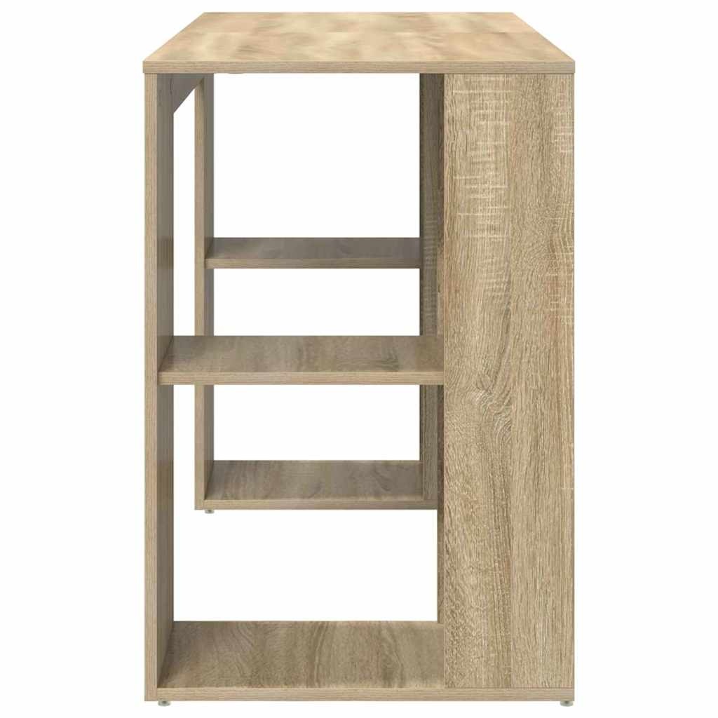 VidaXL Bureau met Opslag Sonoma eiken 130 x 50,5 x 75 cm Bewerkt hout