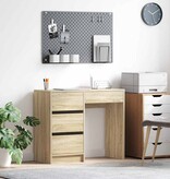 VidaXL Bureau met lade Sonoma eiken 90 x 37,5 x 75 cm Bewerkt hout